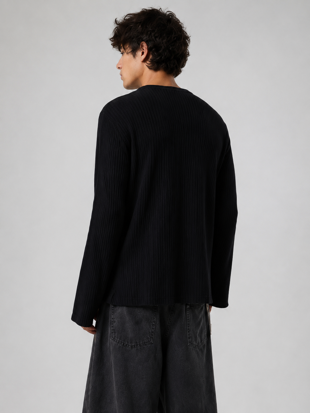 Henley Full sleeve Black # - View 5