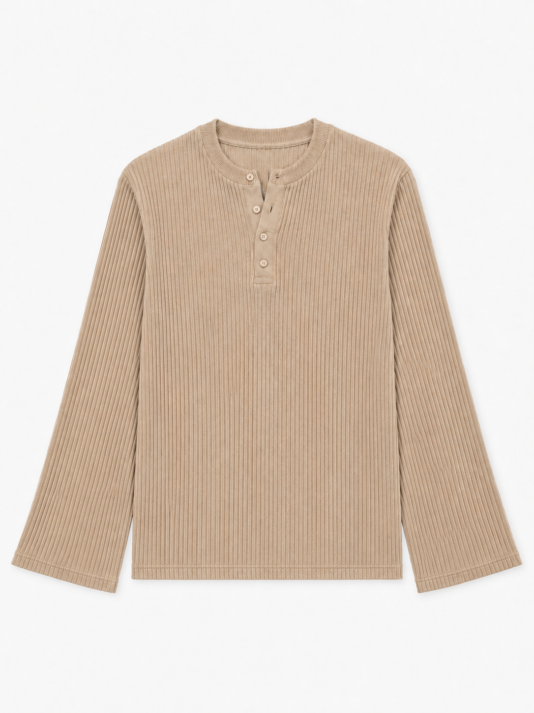 Henley Full Sleeve #Sepia beige - View 1